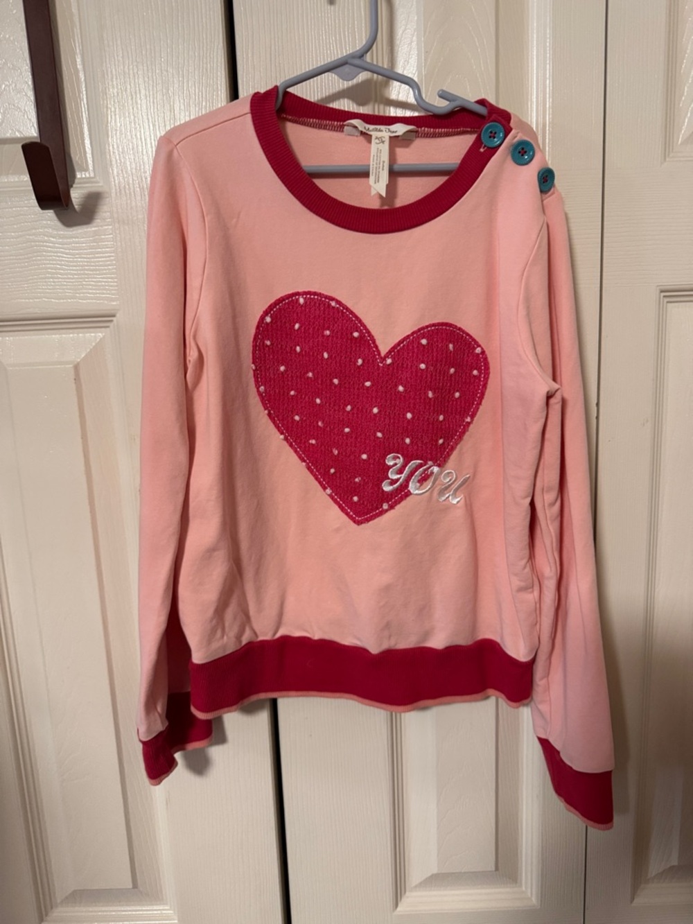 Matilda Jane heart sweatshirt size 12